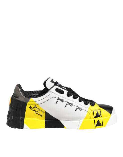 Dolce & Gabbana Multicolor Lettering Portofino Sneakers Shoes