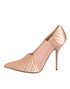Dolce & Gabbana Cipria Nude Satin Stiletto Pumps – Women's Mesh High Heels