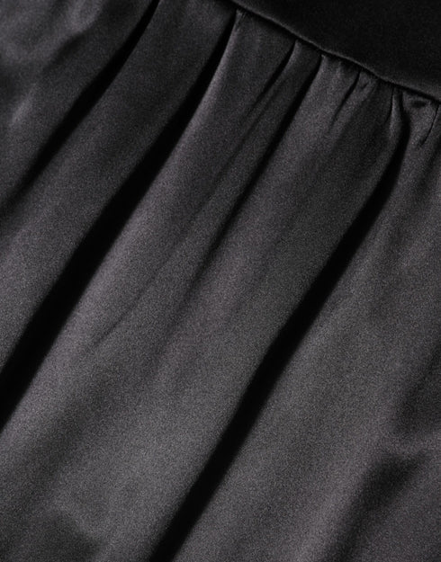 Dolce & Gabbana Black Silk Blend Lace Trim Sleeveless Mini Dress