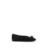 Ferragamo Vara Bow Ballerina Flats – Black Calf Leather Slip-On Shoes for Women