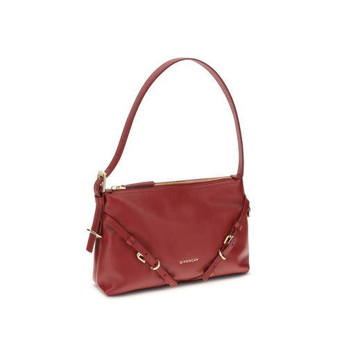 Givenchy Voyou Mini Shoulder Bag Red Calf Leather Women's Luxury Designer Handbag