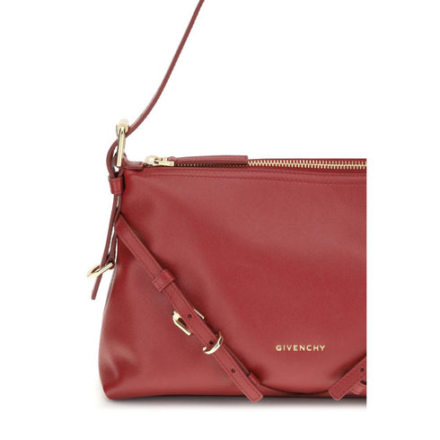 Givenchy Voyou Mini Shoulder Bag Red Calf Leather Women's Luxury Designer Handbag