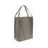Chloé Spin Large Tote Bag Gray Glossy Calf Leather Women's Designer Handbag