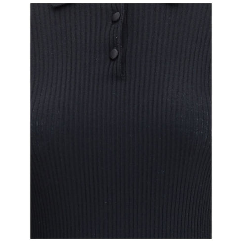 Dolce & Gabbana Ribbed Polo Sweater