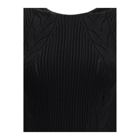 Balmain Sleeveless torsade knit long Dress