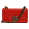 Dolce & Gabbana Devotion Quilted Phone Case Crossbody Bag Red Leather Women's Handbag