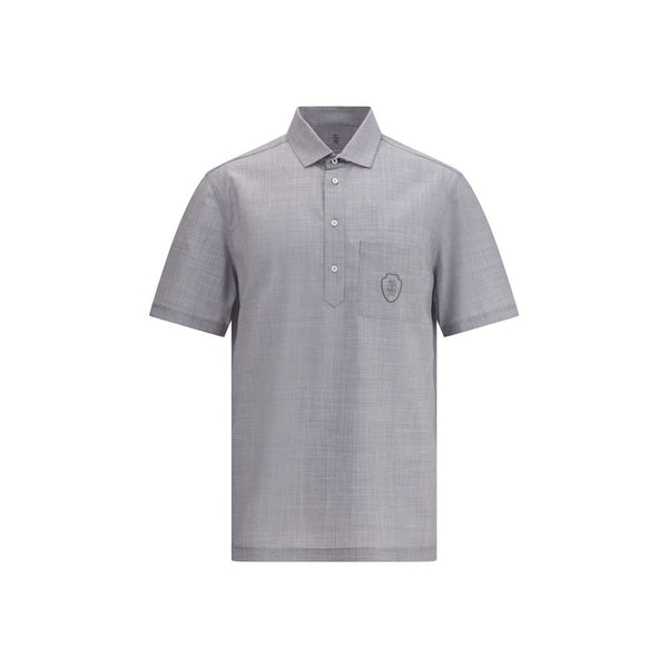 Brunello Cucinelli Virgin wool poplin polo Shirt