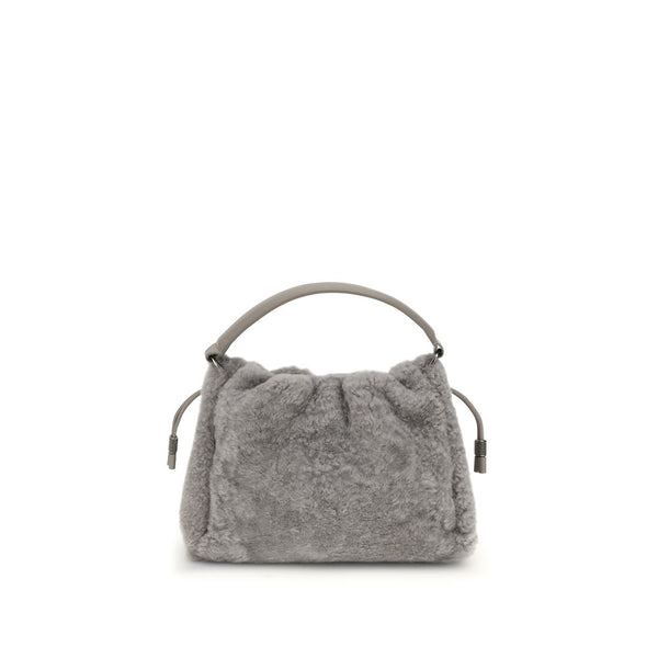 Brunello Cucinelli Small shearling Mellow Shoulder Bag