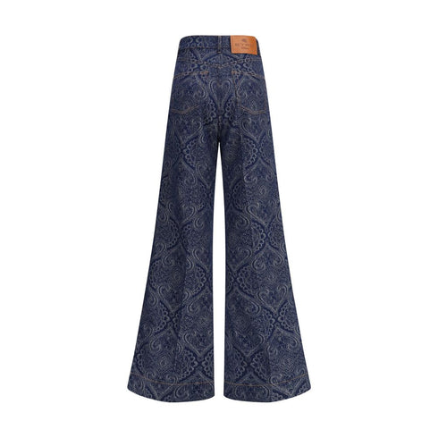 Etro Jacquard-patterned flare Jeans