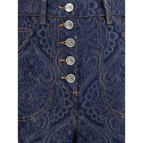 Etro Jacquard-patterned flare Jeans
