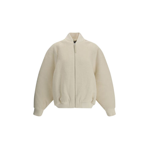 Jacquemus The Le Blouson Pilu Jacket in white alpaca Wool