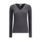 Brunello Cucinelli Long sleeve wool ribbed jersey T-shirt with shiny trim