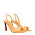 Christian Louboutin Orange Leather Stiletto Heels Sandals