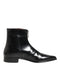 Dolce & Gabbana Black Calfskin Leather Men SHORT Boots Shoes