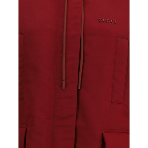 Gucci Red Polyester faille Jacket
