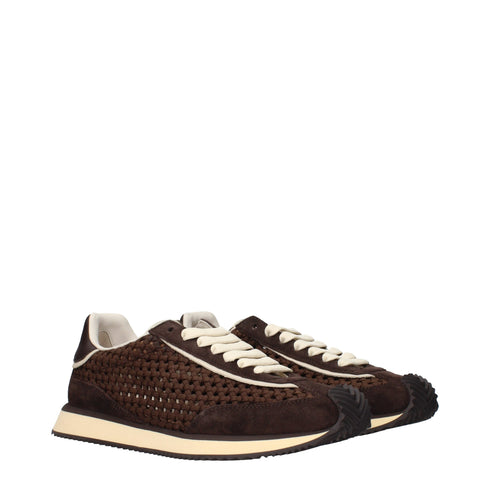 Dolce & Gabbana Brown Fabric Low Tops