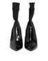 Dolce & Gabbana Black Stretch Stilettos Booties Socks Shoes