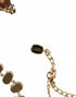 Dolce & Gabbana Gold Brass Link Chain Rose Petal Crystal Necklace