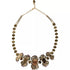 Dolce & Gabbana Gold Brass Link Chain Rose Petal Crystal Necklace