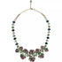 Dolce & Gabbana Gold Brass Link Chain Rose Petal Crystal Necklace