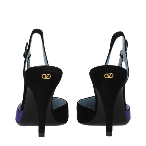 Valentino Garavani Black Leather High Heel Pumps