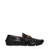 Versace Black Leather Slip-On Loafers