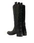 Dolce & Gabbana Black Leather Over The Calf Biker Boots Shoes