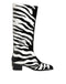 Dolce & Gabbana Black White Zebra Over The Calf Boots Shoes