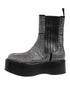 Dolce & Gabbana Black Crystal Strass Mid Calf Short Boots Shoes