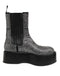 Dolce & Gabbana Black Crystal Strass Mid Calf Short Boots Shoes