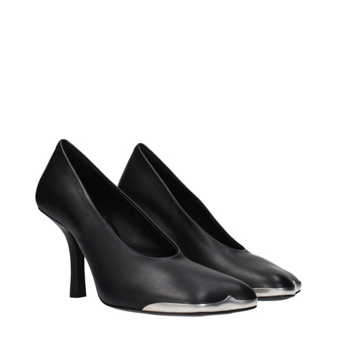 Burberry Black Leather High Heel Pumps