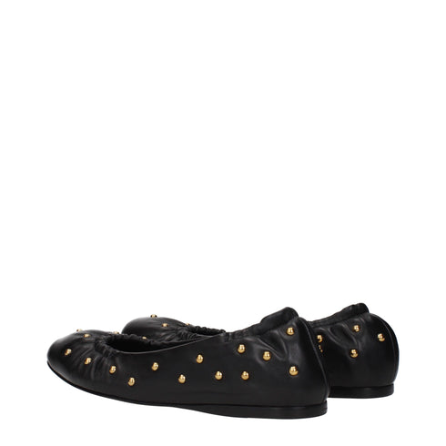 Chloé Black Leather Ballet Flats