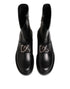 Dolce & Gabbana Black Logo Plaque Mid Calf Biker Boots Shoes