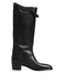 Dolce & Gabbana Black Logo Plaque Over The Calf Boots Shoes