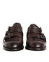 Dolce & Gabbana Brown Leather Monk Strap Formal Derby Shoes