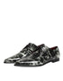 Dolce & Gabbana Marbled Pattern Dress Lace Up Derby Shoes