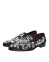 Dolce & Gabbana Black Silver Sequined Loafers Men Dress Shoes