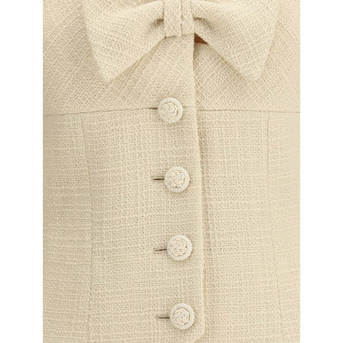 Valentino Short Jacket in Plain Wool Tweed