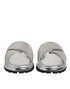 Dolce & Gabbana Silver Strass Slides Flats Slippers Shoes