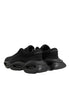 Dolce & Gabbana Black Lace Up Wave Low Top Men Sneaker Shoes