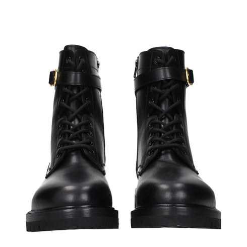 Celine Black Leather Ankle Boots