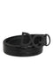 Dolce & Gabbana Black Exotic Leather Metal Logo Buckle Belt