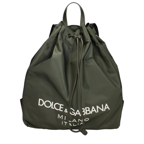 Dolce & Gabbana Green Nylon Backpacks