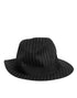 Dolce & Gabbana Black Striped Virgin Wool Men Fedora Capello Hat