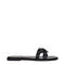 Versace Black Leather Slippers Sandals