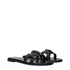 Versace Black Leather Slippers Sandals