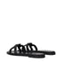 Versace Black Leather Slippers Sandals