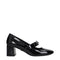 Versace Black Leather Mid Heel Pumps
