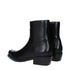 Versace Black Leather Ankle Boots