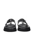 Versace Black Leather Flat Sandals